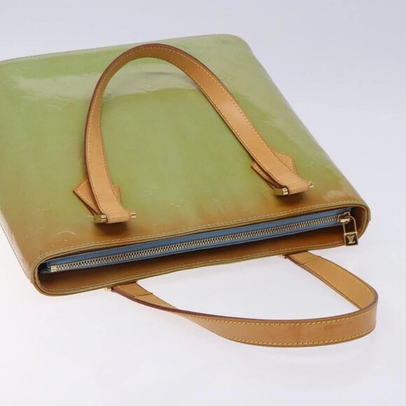 LOUIS VUITTON Monogram Vernis Houston Hand Bag Baby Blue M91005 LV Auth 132764 - Picture 7 of 16